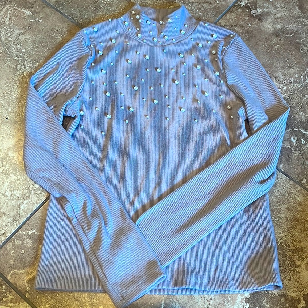 Zara pearl top